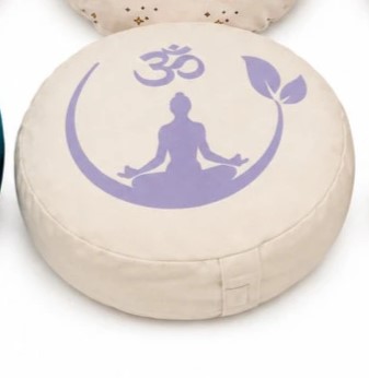 Zafu Cascara de Semillas -Posición de Loto-(Funda con Cierre y Lavable) 35x12cm